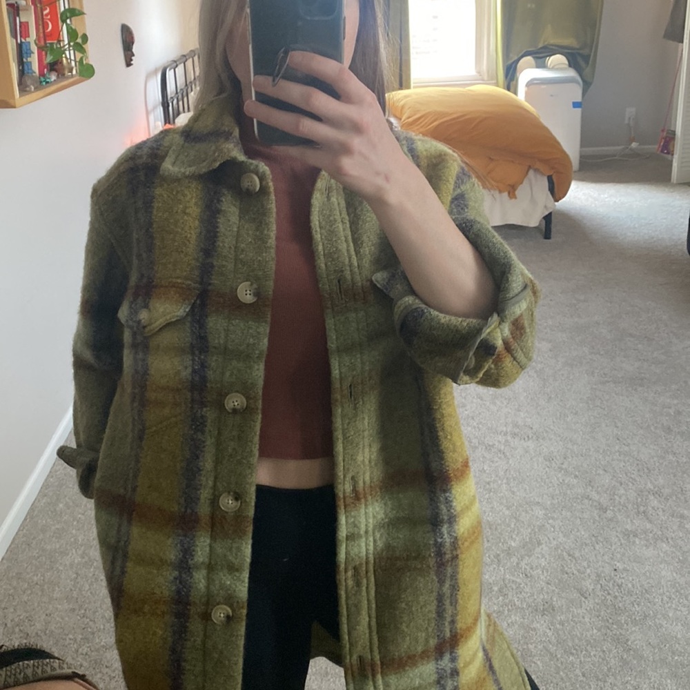 Oversized Looking Plaid Wool Jacket - image 3